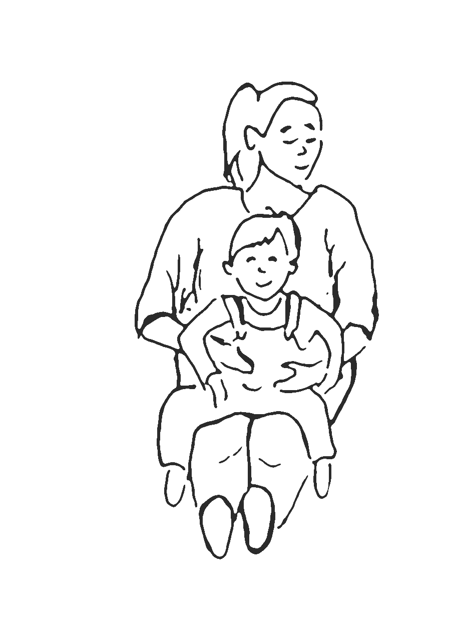 Begleitperson weiblich mit Kind im Kurs